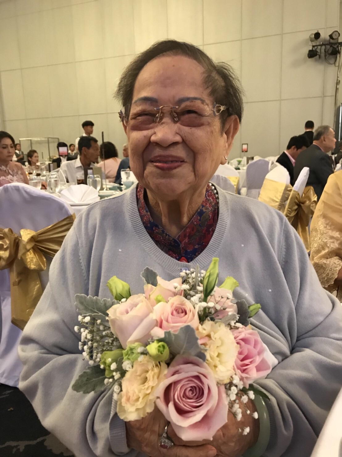 Pav with her 100-year-old grandmother