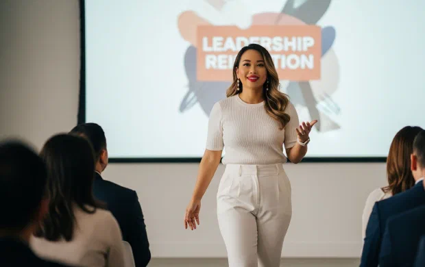 Pav Lertjitbanjong facilitating a leadership workshop.